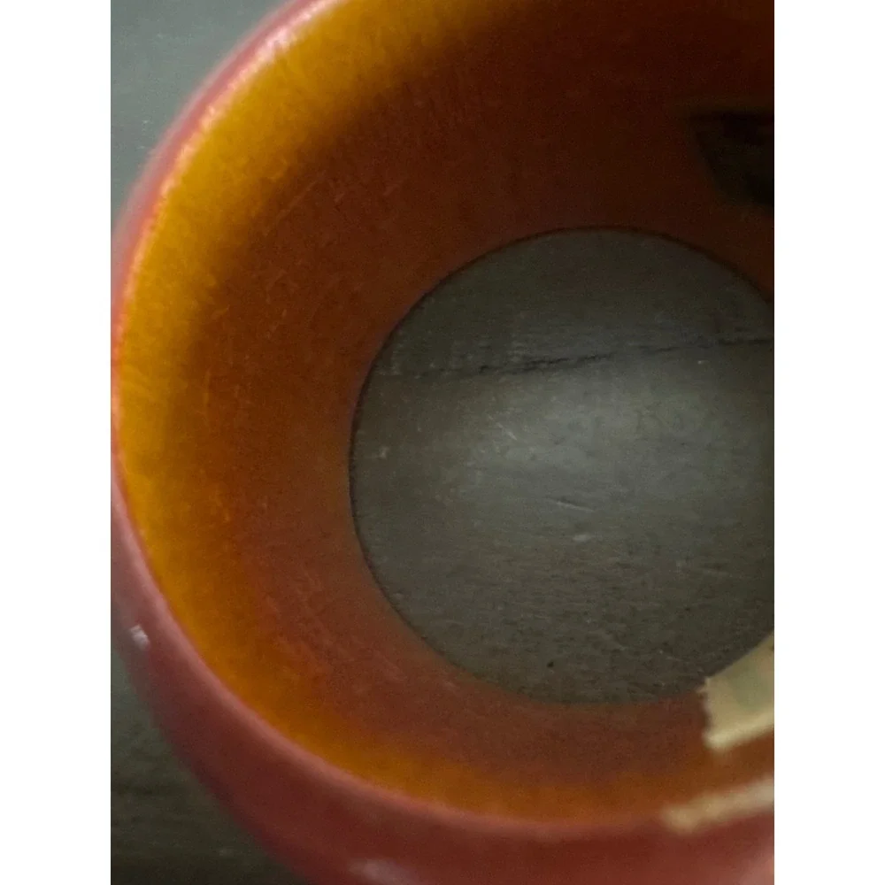 Mervyns Vintage Burnt Orange Lacquered Wood Napkin Rings Set of 4 Made in India